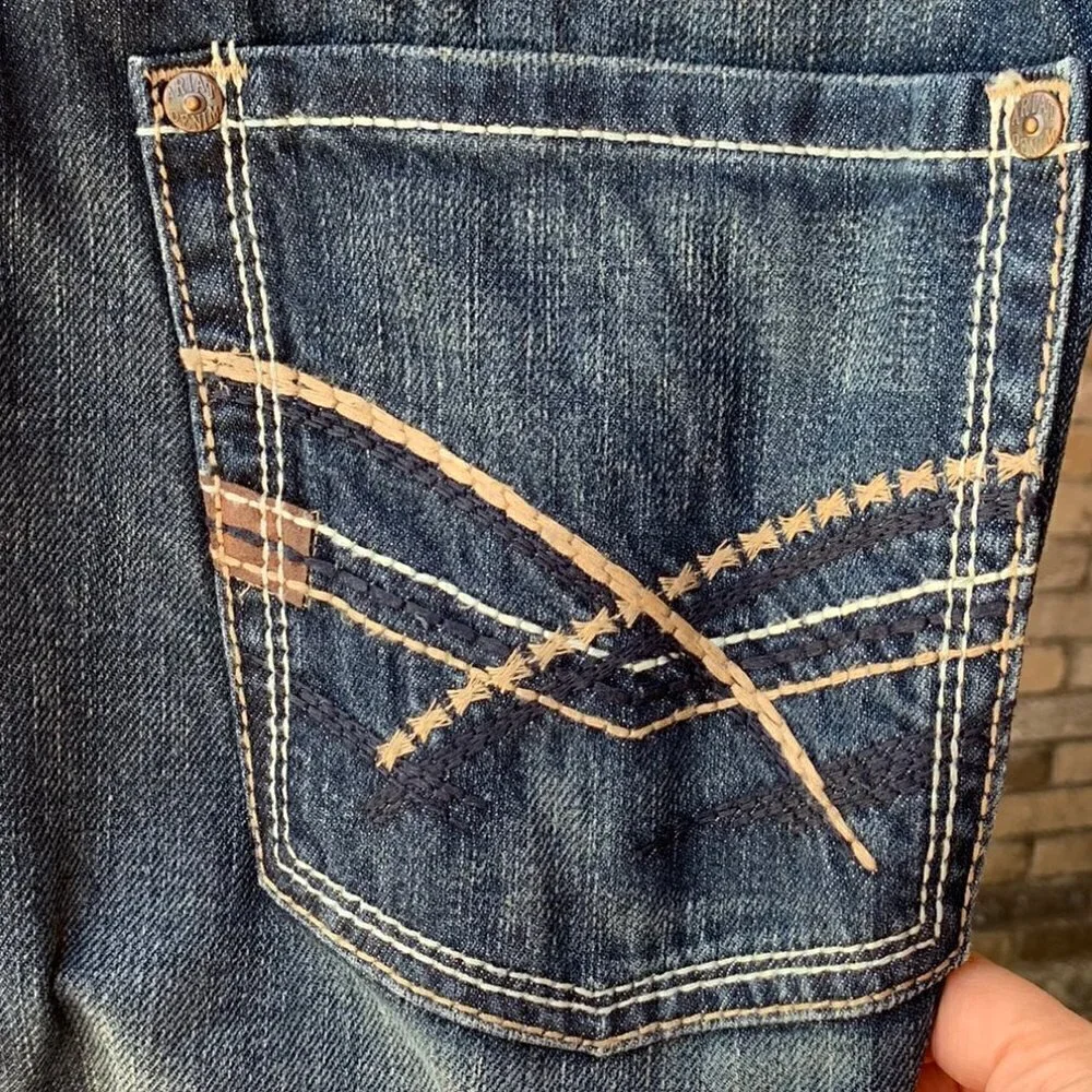 Ariat Arrowhead Deadrun Jeans Slim Straight Leg Five-Pockets Dark Wash M 40x32 - Picture 9 of 16